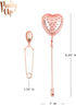 Pinky Up Heart Shaped Tea Ball, Reusable Loose Leaf Tea Infuser, Stainless Steel, Rose Gold