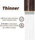 Espresso Coffee Stirrer with 8 Needles, 0.4mm Distribution Tools with Natural Wood Handle