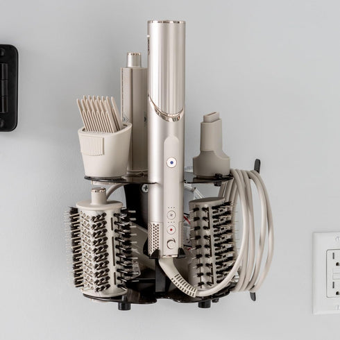 Blow Dryer Accessory Holder, Compatible with Shark FlexStyle, Wall Mounted or Countertop Organizer for Hair Dryer