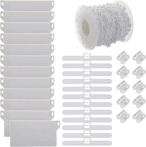 Vertical Blind Bottom Weights Accessories Repair Kit, 10M Chain and Connector for Vertical Blind Replacement