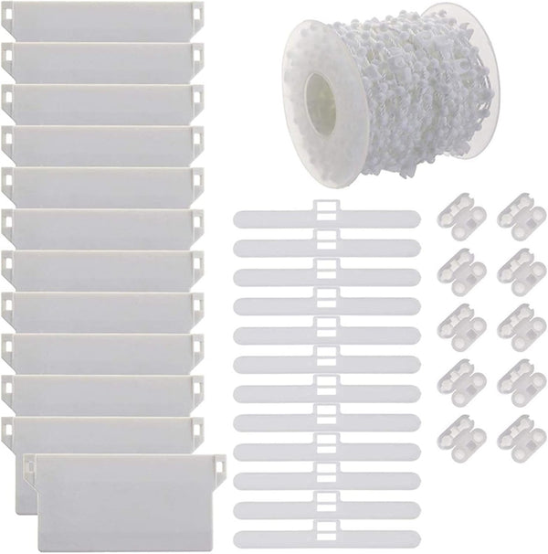 Vertical Blind Bottom Weights Accessories Repair Kit, 10M Chain and Connector for Vertical Blind Replacement