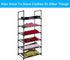 Easyhouse 6 Closet, Tier Metal Structure Free Standing Shoe Rack for Small Space Entryway, Bedroom, Narrow Vertical