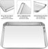 Baking Sheet with Cooling Rack Set, 2 Stainless Steel Cookie Sheets and Racks, Heavy Duty, Non-Toxic