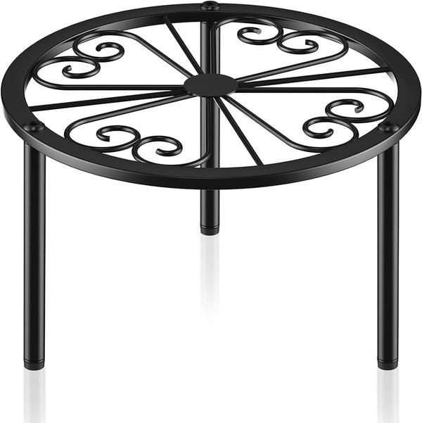 TOSKING Heavy Duty Metal Plant Stand - 9.1-inch Decorative Round Plant Stand,