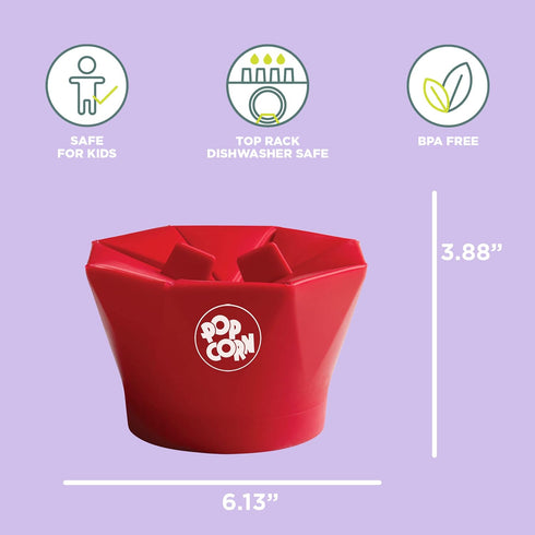 Chef'n PopTop Microwave Popcorn Popper (Cherry) by Chef'n