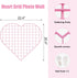 Grid Photo Wall Panels, 22.4"x20.4" Heart Shape Iron Rack Art Wire Board, DIY Photo Frame for Home and Office, Pink