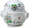 Liang baobao Convenient Teapot Cup, Porcelain Teacup, White Glazed Travel Tea Set (Lotus)