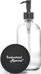 Clear Soap Dispenser with Oil Rubbed Bronze Pump - 8oz Glass Dispenser with Non Slip Coaster