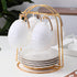 Coffee Mug Holder, 4 Hooks Metal Iron Gold Countertop Coffee Cup Tree Holder Stand for Kitchen Decor