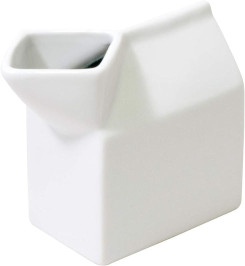 HIC Kitchen Milk Carton Creamer - Fine White Porcelain, 6-Ounces