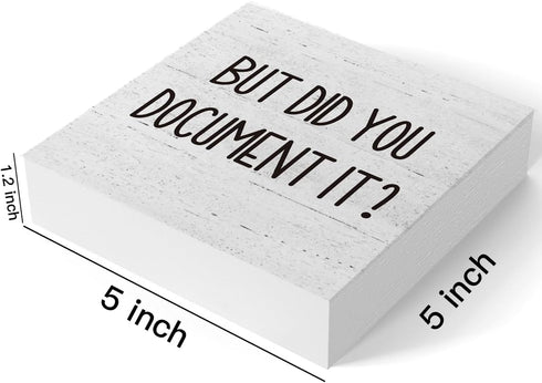 But Did You Document It? Office Decor Wooden Box Sign, Funny Rustic Farmhouse Desk Decor 5 x 5 Inches