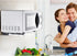 MOTONG Stainless Steel Microwave Oven Wall Mount Stand, Holder Shelf with Removable Hook