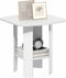 Furinno Simple Design Side Table, 2-Tier Square Modern End Table, Open Shelves