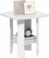 Furinno Simple Design Side Table, 2-Tier Square Modern End Table, Open Shelves