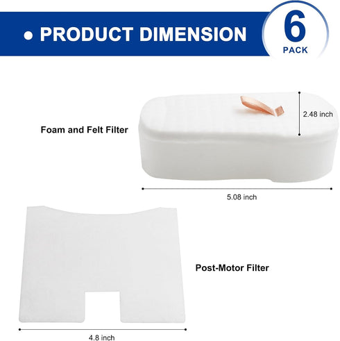 HZ2002 Filter for Shark HZ2000 HZ251 HZ602 UV580 HZ702 HZ251 HS152AMZ, UltraLight DuoClean Vacuum