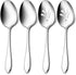 E-far Serving Spoons, 4-Piece Stainless Steel Utensils Set for Catering, Buffet, and Kitchen Use