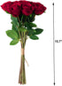 Tinsow 8 Heads Artificial Roses Flowers - Silk Latex Rose Bouquet for Home Decoration (Red)