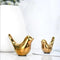 GJFASGF Small Animal Statues, Gold Bird Figurines Home Decor, Modern Home Decorative, Ceramic