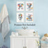 Set, PosteSet 4 (8"X10", TANXM Kids Bathroom Art Funny Elephant Calf Bathroom Toilet Wall Decor, Baby Elephant Bathroom