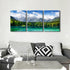 National Park Pictures for Living Room - Alps Sunset Lake Tree Landscape Canvas Artwork, 36" Wx16 H