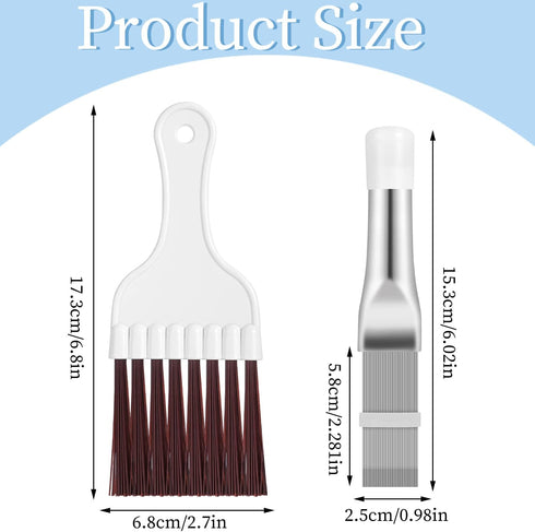 Pimoys 3 in 1 Set Air Conditioner Fin Comb with 1 Stainless Steel AC Coil Cleaner & 2 Evaporator Brushes