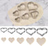 Heart Cookie Cutter Set - 6 Piece Stainless Steel Biscuit Pastry Cutters, Sizes from 1 4/5" to 3 4/5"