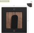 Set 3 Walnut Wood Black Square Metal Hooks Wall Coat Hook Rack - of for Coat and Hat Hanging