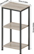 3 -Tier End Table, Tall Nightstand for Small Spaces, Tall Side Table with Storage Shelves, Telephone Table, Small Entry