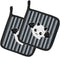 Caroline's Treasures BB6964PTHD Halloween Ghost Bat Pot Holders - Heat Resistant Kitchen Hot Pads for Cooking, 7 1/2 x