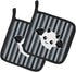 Caroline's Treasures BB6964PTHD Halloween Ghost Bat Pot Holders - Heat Resistant Kitchen Hot Pads for Cooking, 7 1/2 x