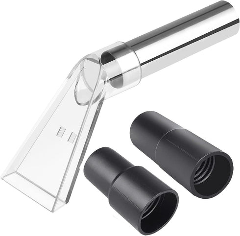 Universal Shop Vac Extractor Attachment: Hand Wand with Clear Head and 1-7/8", 1-1/4" Adapters for Upholstery & Auto