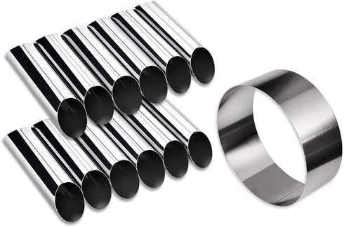DS. DISTINCTIVE STYLE Cannoli Tubes Kit, 12 Pieces Stainless Steel Canolli Shell Molds for Baking