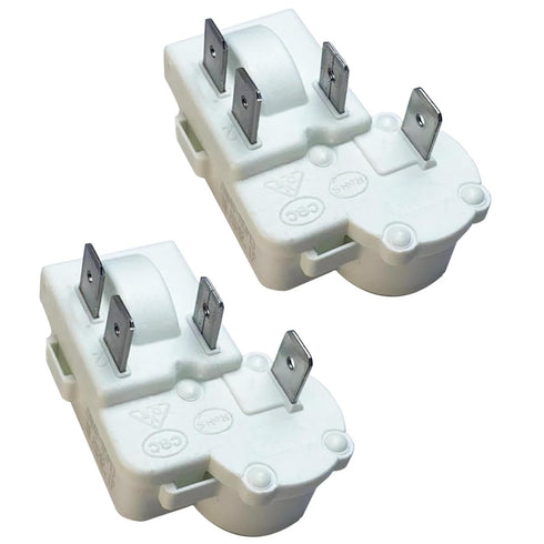 2Pcs Refrigerator Compressor PTC Starter Relay, Over Load Protector 4Pin for ZHB Series Compatibility