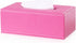 S Forever Decorative Napkin Box, Faux Leather Rectangular Tissue Box Cover, Pink L