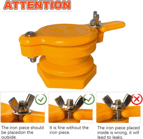 2PCS 5 BeeCastle Honey Gate Valve for Gallon Bucket, Durable Nylon Honey Gate for Extractor, Honey Extractor Tap -Honey