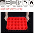 Mini Muffin & Cupcake Set, 24 Cups Nonstick Silicone Baking Pan, BPA Free, Dishwasher Safe, 2 Pieces (Red)