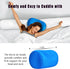 Squishy Microbead Neck Pillow, Soft Travel Body Bed Pillow 7Inch x 12Inch for Kids Adult Chair Sleeping Car Seat (Sky