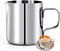 HULISEN 6.8oz/200ml Stainless Steel Milk Frothing Pitcher - Small Steaming Cup for Espresso Machine, Latte Art Pour