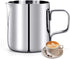 HULISEN 6.8oz/200ml Stainless Steel Milk Frothing Pitcher - Small Steaming Cup for Espresso Machine, Latte Art Pour
