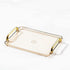 Generic Acrylic Serving Tray with Handles Ottoman Coffee Table Tray, Decorative Trays for