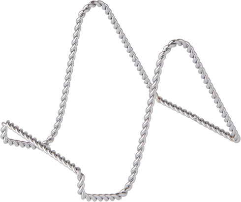Bard's Twisted Silver-toned Wire Easel Stand, 4" H x 3.5" W x 5.5" D, Pack of 2
