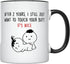 YouNique Designs 2 Year Anniversary Mug, 11 Ounces, Coffee Mug for Girlfriends and Wives (Black Handle)