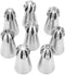 Russian Piping Tips Set, 8 Pcs Stainless Steel Frosting Icing Piping Nozzles for Cake Decorating Supplies