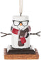 Smores Hipster with Retro Glasses, Resin Stone Christmas Ornament