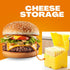 3.7x3.7x3.7 inches, 20-26 Cheese Container for Refrigerator, Sliced Cheese Container - BPA Free Plastic, Yellow, Holds