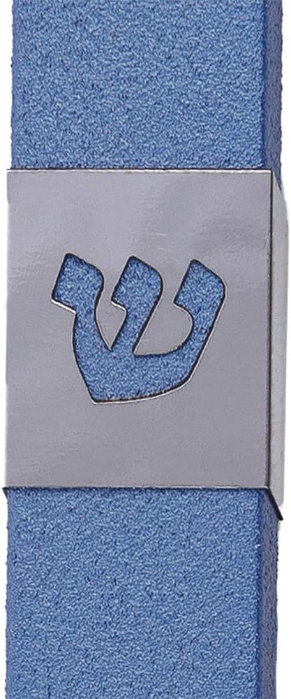 Yair Emanuel Mezuzah Case Holder Solid Color Designed by Artist (12cm, Blue)