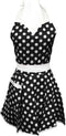 Wrapables Adjustable Flirty Hostess Apron with Black Polka Dots