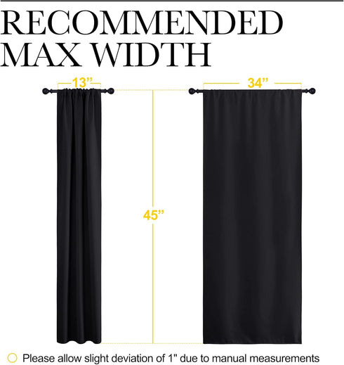 NICETOWN Halloween Black Out Curtain Panels - Energy Smart Thermal Insulating Drapes for Small Window (2 Panels)