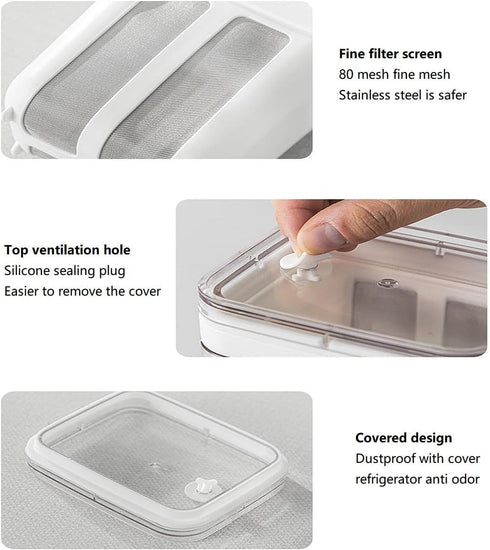 FindXeink 2Packs Strainer1.9QT*2/0.475GAL*2 0.9QT*2/0.23GAL*2 SeparationTotal1.9QT*2) Yogurt Total & Filter, Yogurt