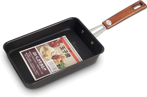 JapanBargain 1811 Tamago Egg Pan, Iron Omelet Pan, Rectangle Frying Pan, Induction Cookware, Made in Japan